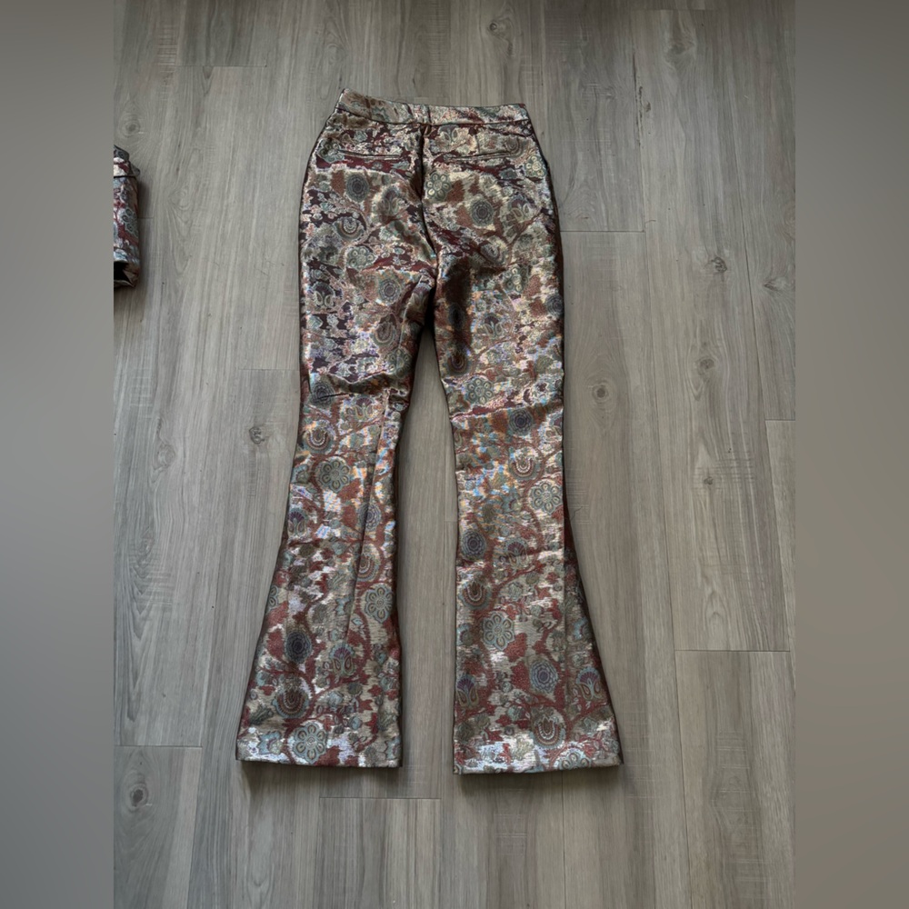 NWT ASOS Slim Kick-flare Jacquard Pants - Picture 11 of 12